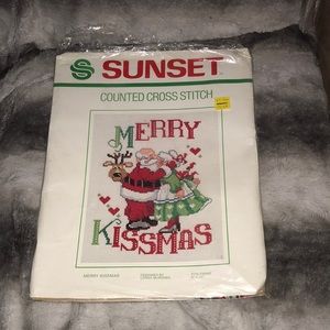 Sunset counted cross stitch merry kissmas #2910 designed by Lorna McRoden 💕